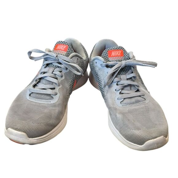 Nike Revolution 3 Wolf Grey Hyper Orange Women's Tennis Shoes Sneakers 8.5 - Picture 3 of 6